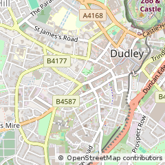 Map of Dudley, West Midlands