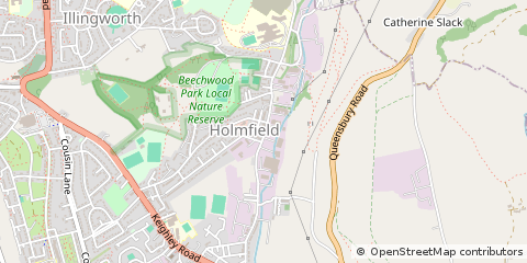 Map of Halifax, West Yorkshire