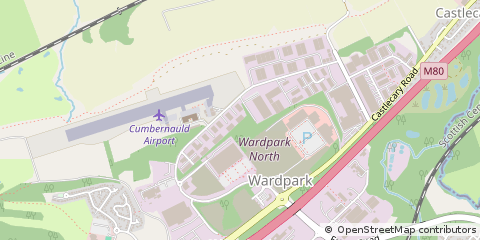 Map of Cumbernauld, Lanarkshire