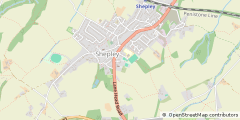 Map of Huddersfield, W Yorkshire