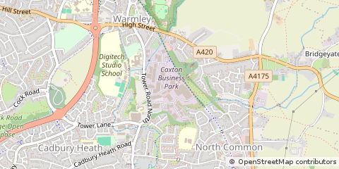 Map of Warmley, Bristol
