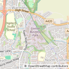 Map of Warmley, Bristol