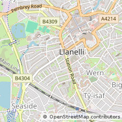 Map of Llanelli