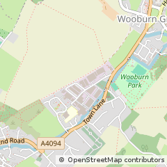 Map of Wooburn Green, Buckinghamshire