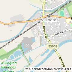 Map of Willington, Derbyshire