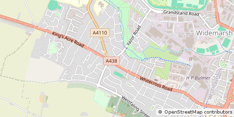 Map of Hereford, Herefordshire