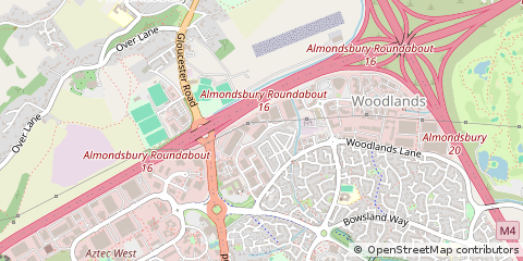 Map of Almondsbury, Bristol