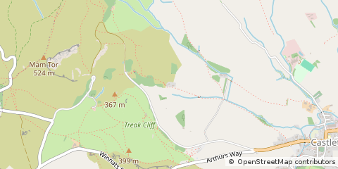Map of Hope Valley, Derbyshire