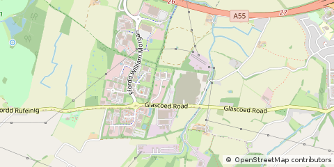 Map of ST Asaph, Denbighshire