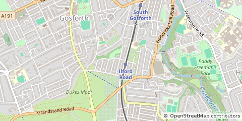 Map of Jesmond, Newcastle Upon Tyne