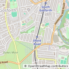 Map of Jesmond, Newcastle Upon Tyne