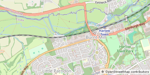 Map of Harlow, Essex