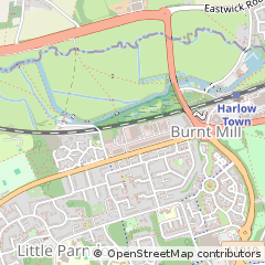 Map of Harlow, Essex