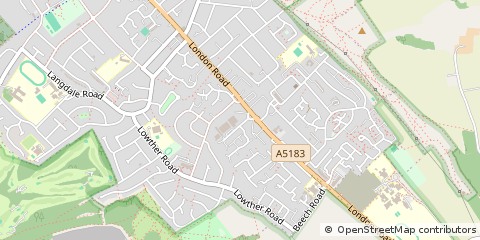 Map of Dunstable, Bedfordshire