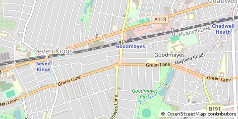 Map of Ilford, Essex