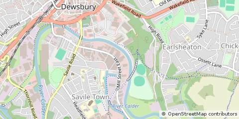 Map of Dewsbury, West Yorkshire