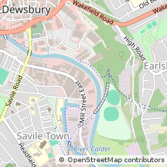 Map of Dewsbury, West Yorkshire