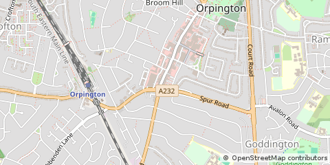 Map of Orpington, Kent