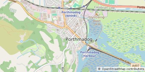 Map of Porthmadog, Gwynedd