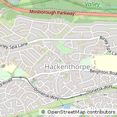 Map of Sheffield, South Yorkshire
