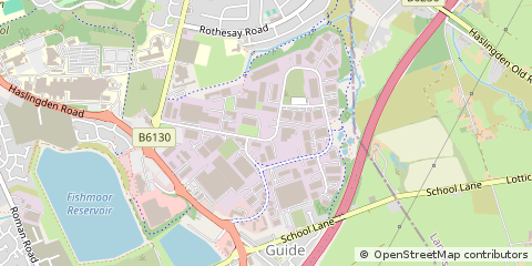 Map of Blackburn, Lancashire