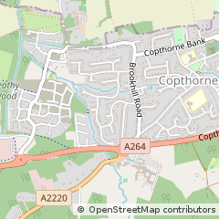 Map of Crawley, West Sussex