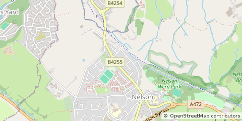 Map of Treharris, MID Glamorgan