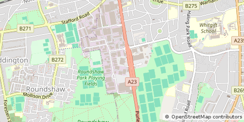 Map of Croydon, Surrey
