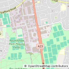 Map of Croydon, Surrey