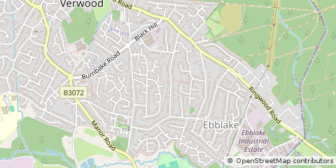 Map of Verwood, Dorset