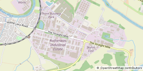 Map of Hereford, Herefordshire