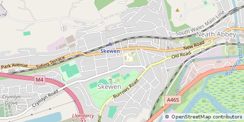 Map of Skewen, Neath Port Talbot