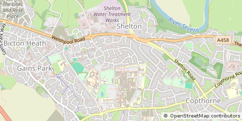 Map of Shrewsbury