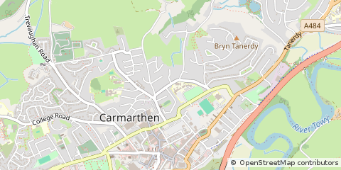 Map of Carmarthen