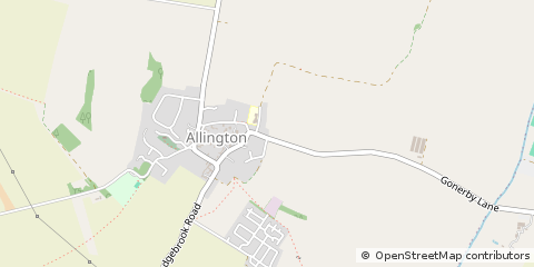 Map of Grantham, Lincolnshire