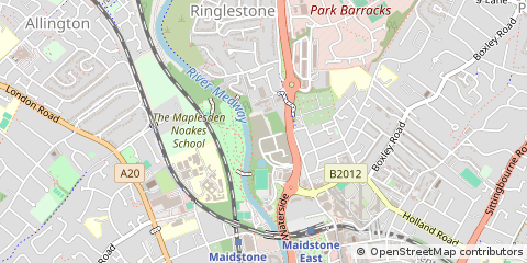 Map of Maidstone, Kent