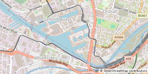 Map of Salford, Manchester