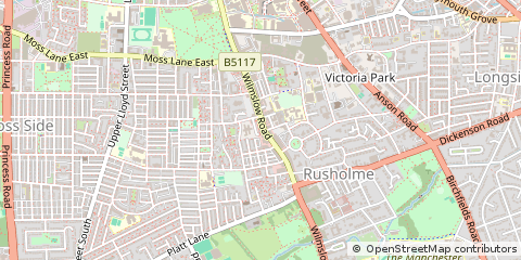 Map of Manchester, Lancashire