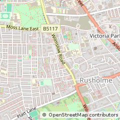 Map of Manchester, Lancashire