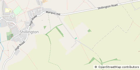 Map of Shillington, Bedfordshire