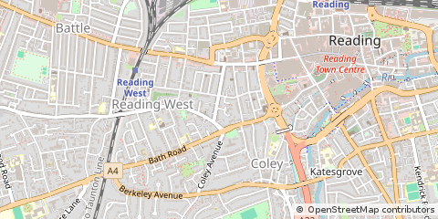 Map of Reading, Berkshire