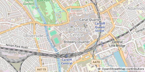 Map of Cardiff
