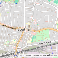 Map of Southall, Middlesex