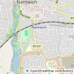Map of Nantwich, Cheshire