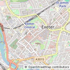 Map of Exeter, Devon