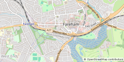 Map of Fareham, Hampshire