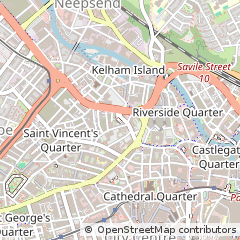 Map of Sheffield, South Yorkshire