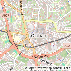 Map of Oldham, Greater Manchester