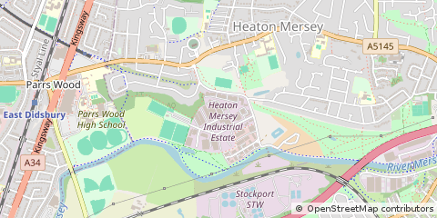 Map of Stockport, Cheshire