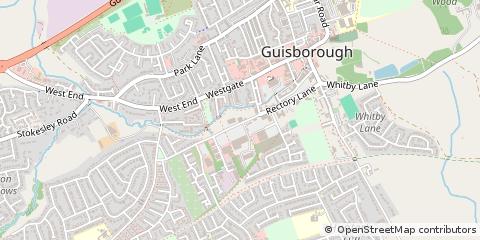 Map of Guisborough, Cleveland